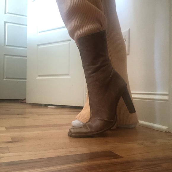Leather high heel boots - Picture 7 of 7